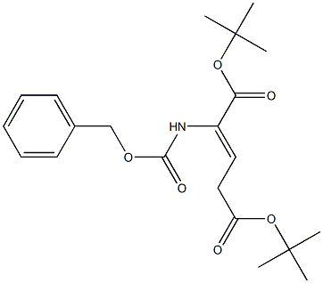 2-[[(Benzyloxy)carbonyl]amino]-2-pentenedioic acid di-tert-butyl ester 结构式