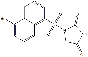 2-Thioxo-1-[[5-bromo-1-naphtyl]sulfonyl]imidazolidin-4-one 结构式