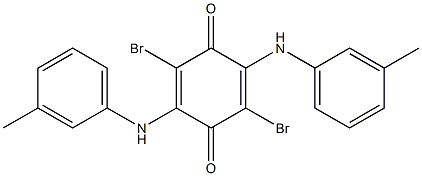 2,5-Bis[(3-methylphenyl)amino]-3,6-dibromo-2,5-cyclohexadiene-1,4-dione 结构式