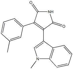 3-(1-Methyl-1H-indol-3-yl)-4-(3-methylphenyl)-1H-pyrrole-2,5-dione 结构式