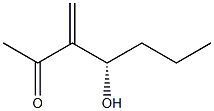 (4S)-4-Hydroxy-3-methylene-2-heptanone 结构式