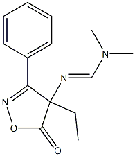 3-Phenyl-4-ethyl-4-[[(dimethylamino)methylene]amino]isoxazol-5(4H)-one 结构式