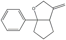 6a-Phenyl-3-methylenehexahydro-3H-cyclopenta[b]furan 结构式