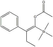 (E)-1-Trimethylsilyl-2-phenyl-1-buten-1-ol acetate 结构式