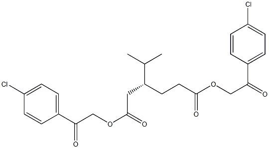 [R,(+)]-3-Isopropylhexanedioic acid bis[2-(p-chlorophenyl)-2-oxoethyl] ester 结构式