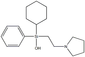 (Cyclohexyl)phenyl[2-(pyrrolidin-1-yl)ethyl]silanol 结构式