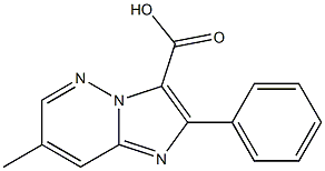 2-Phenyl-7-methylimidazo[1,2-b]pyridazine-3-carboxylic acid 结构式