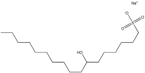 7-Hydroxyheptadecane-1-sulfonic acid sodium salt 结构式