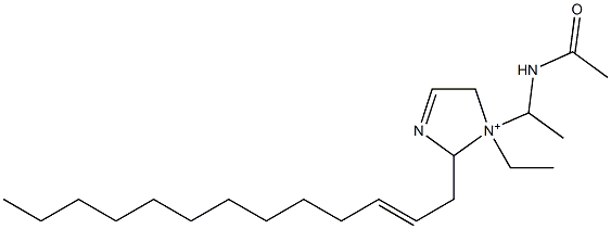 1-[1-(Acetylamino)ethyl]-1-ethyl-2-(2-tridecenyl)-3-imidazoline-1-ium 结构式