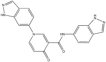 1,N-Bis(1H-indazol-6-yl)-1,4-dihydro-4-oxopyridine-3-carboxamide 结构式