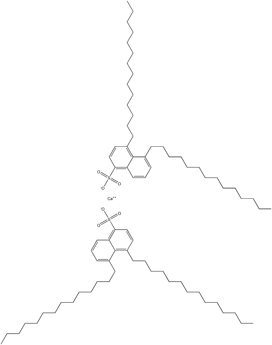 Bis(4,5-ditetradecyl-1-naphthalenesulfonic acid)calcium salt 结构式