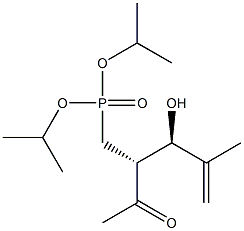 [(2R,3R)-2-Acetyl-3-hydroxy-4-methyl-4-pentenyl]phosphonic acid diisopropyl ester 结构式