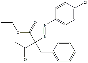 2-Acetyl-2-(p-chlorophenylazo)-3-phenylpropionic acid ethyl ester 结构式