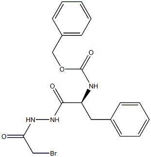 1-[N-(Benzyloxycarbonyl)-L-phenylalanyl]-2-(bromoacetyl)hydrazine 结构式