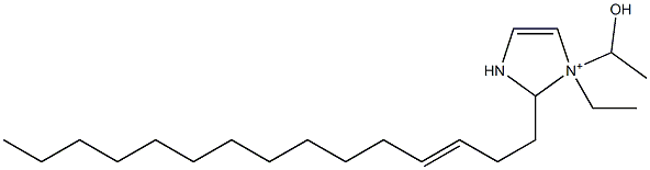 1-Ethyl-1-(1-hydroxyethyl)-2-(3-pentadecenyl)-4-imidazoline-1-ium 结构式
