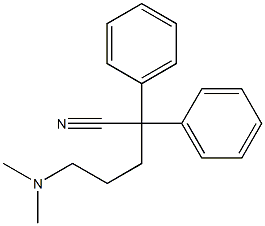5-Dimethylamino-2,2-diphenylvaleronitrile 结构式