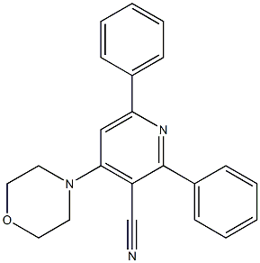 2-Phenyl-4-(morpholin-4-yl)-6-phenylpyridine-3-carbonitrile 结构式