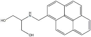 1-(2-Hydroxy-1-hydroxymethylethylaminomethyl)pyrene 结构式