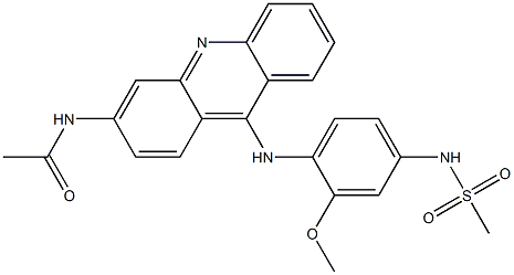 N-[4-[[3-(Acetylamino)acridin-9-yl]amino]-3-methoxyphenyl]methanesulfonamide 结构式