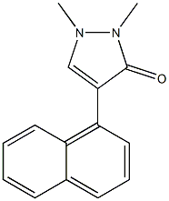 1,2-Dimethyl-4-(1-naphtyl)-1H-pyrazol-3(2H)-one 结构式