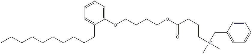 N,N-Dimethyl-N-benzyl-N-[3-[[4-(2-decylphenyloxy)butyl]oxycarbonyl]propyl]aminium 结构式