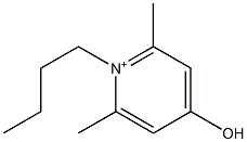 1-Butyl-4-hydroxy-2,6-dimethylpyridinium 结构式