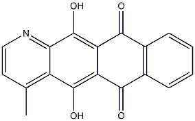 4-Methyl-5,12-dihydroxynaphtho[2,3-g]quinoline-6,11-dione 结构式