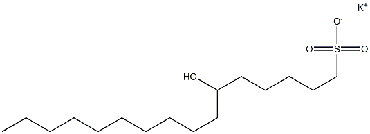 6-Hydroxyhexadecane-1-sulfonic acid potassium salt 结构式