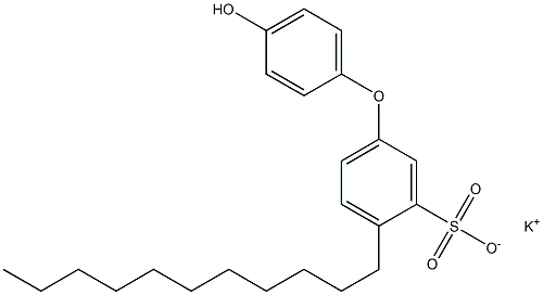 4'-Hydroxy-4-undecyl[oxybisbenzene]-3-sulfonic acid potassium salt 结构式