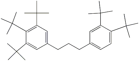 1-(3,4,5-Tri-tert-butylphenyl)-3-(3,4-di-tert-butylphenyl)propane 结构式