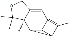 3,5,5a,6,6a,6b-Hexahydro-1,1-dimethyl-6,5,6b-ethanylylidene-1H-cycloprop[e]isobenzofuran 结构式