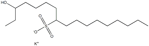 3-Hydroxyheptadecane-8-sulfonic acid potassium salt 结构式