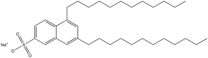 5,7-Didodecyl-2-naphthalenesulfonic acid sodium salt 结构式