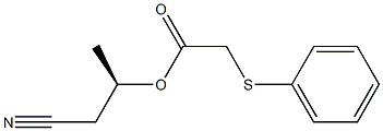 (Phenylthio)acetic acid (R)-1-(cyanomethyl)ethyl ester 结构式
