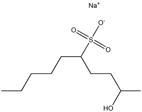 2-Hydroxydecane-5-sulfonic acid sodium salt 结构式