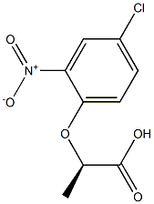 [R,(-)]-2-(4-Chloro-2-nitrophenoxy)propionic acid 结构式