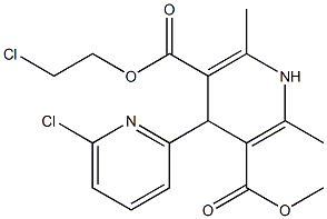 4-(6-Chloropyridin-2-yl)-1,4-dihydro-2,6-dimethylpyridine-3,5-dicarboxylic acid 3-methyl 5-(2-chloroethyl) ester 结构式