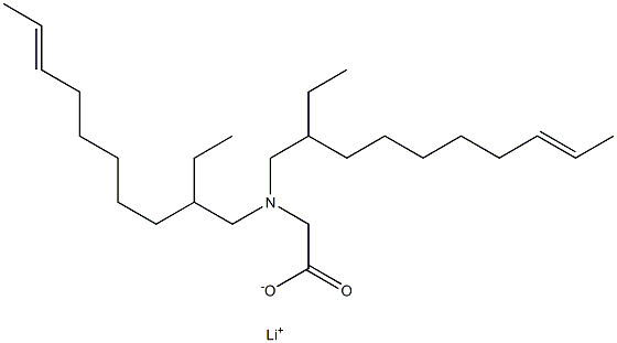 N,N-Bis(2-ethyl-8-decenyl)glycine lithium salt 结构式