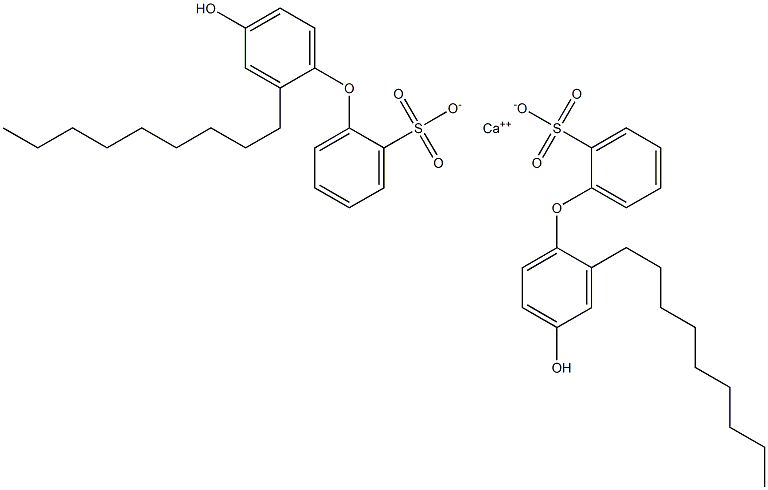 Bis(4'-hydroxy-2'-nonyl[oxybisbenzene]-2-sulfonic acid)calcium salt 结构式