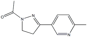 1-Acetyl-3-(6-methyl-3-pyridinyl)-2-pyrazoline 结构式