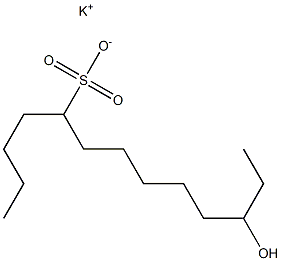 11-Hydroxytridecane-5-sulfonic acid potassium salt 结构式