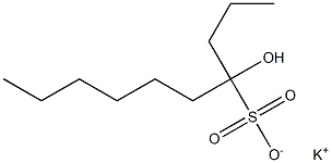 4-Hydroxydecane-4-sulfonic acid potassium salt 结构式