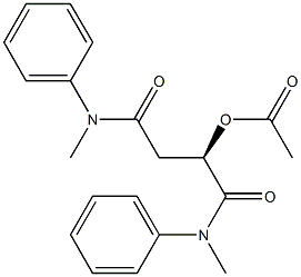 [2R,(-)]-2-(Acetyloxy)-N,N'-dimethyl-N,N'-diphenylsuccinamide 结构式