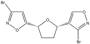 (2S,5R)-Tetrahydro-2-(3-bromoisoxazol-4-yl)-5-(3-bromoisoxazol-5-yl)furan 结构式