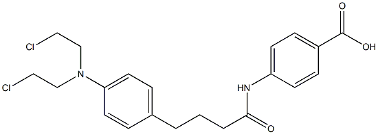 4-[[4-[4-[Bis(2-chloroethyl)amino]phenyl]-1-oxobutyl]amino]benzoic acid 结构式