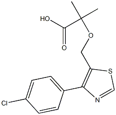 2-[[4-(4-Chlorophenyl)-5-thiazolyl]methoxy]-2-methylpropionic acid 结构式