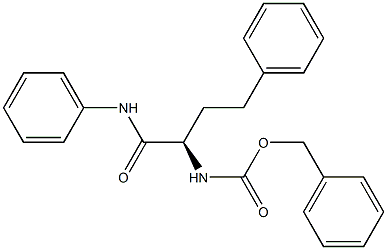 (+)-[(R)-3-Phenyl-1-(phenylcarbamoyl)propyl]carbamic acid benzyl ester 结构式
