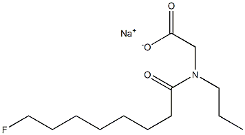 N-(8-Fluorooctanoyl)-N-propylglycine sodium salt 结构式