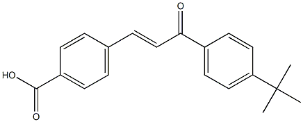 4-[(E)-3-(4-tert-Butylphenyl)-3-oxo-1-propenyl]benzoic acid 结构式
