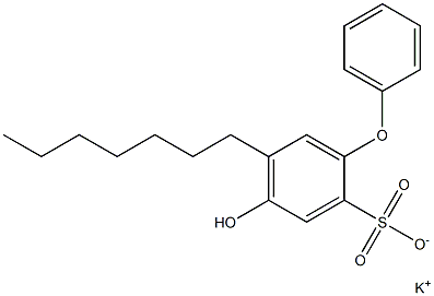 4-Hydroxy-5-heptyl[oxybisbenzene]-2-sulfonic acid potassium salt 结构式